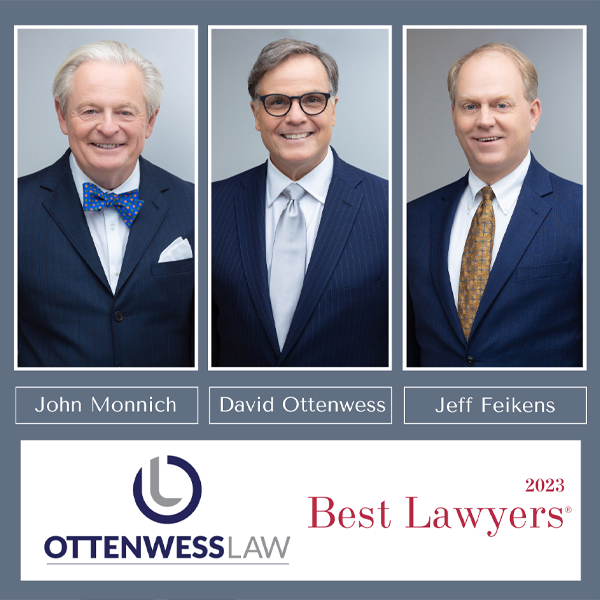 Ottenwess Law congratulates attorney John Monnich, David Ottenwess, Jeff Feikens for been named to the 2023 Edition of The Best Lawyers in America®